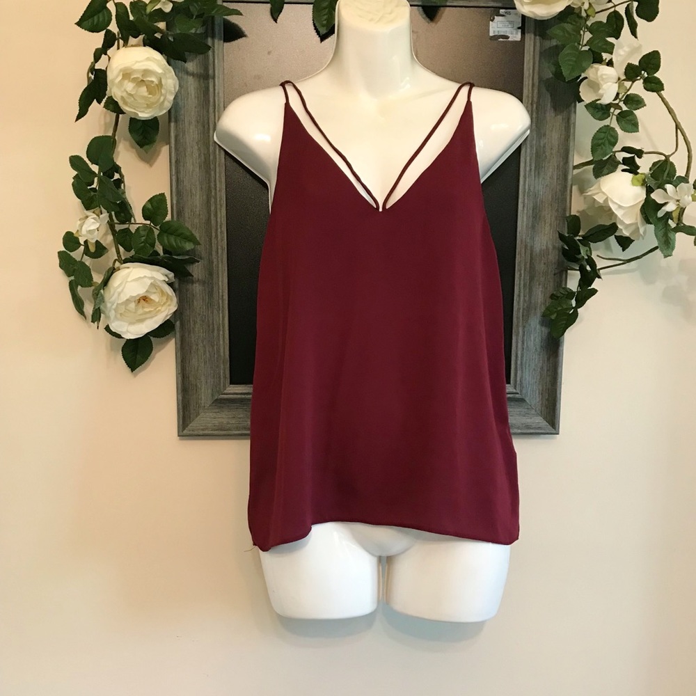Topshop burgundy tank top